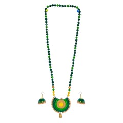 Green and Golden Necklace Set