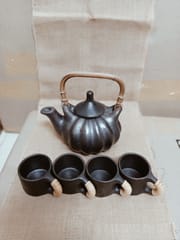 Terracotta by Sachii "Longpi Black Pottery Pumpkin Teapot"