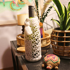 Exquisite Crochet Wine Bottle Cover