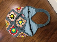 Handmade crochet Granny square bag