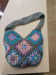 Handmade crochet Granny square bag