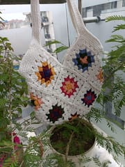 Handmade crochet Granny square bag