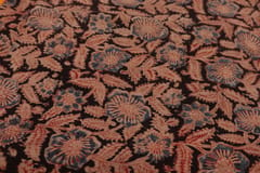 Black Kalamkari Handloom Cotton fabric -0040