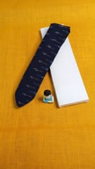 Blue Ikkat Tie 001