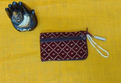 Marron and Violet Velvet Cloth Mobile Pouches Combo 5