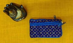 Pink and Blue Velvet Cloth Mobile Pouches Combo 9