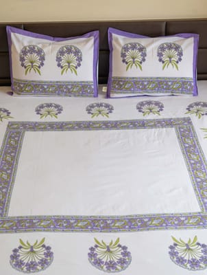 Pristine Floral Organic Cotton Bedsheet Set