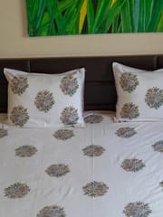 Ethnic Sanganeri Print Organic Cotton Bedsheet Set