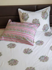 Ethnic Sanganeri Print Organic Cotton Bedsheet Set