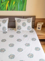 Ethnic Floral Organic Cotton Bedsheet Set