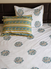 Ethnic Floral Organic Cotton Bedsheet Set