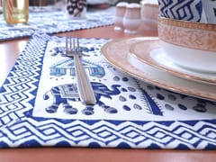 Indigo Elephant Design Pure Cotton Table Linen Set