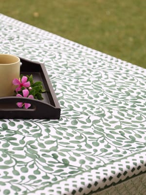 Refreshing Green Organic Cotton Dining Table-Cover