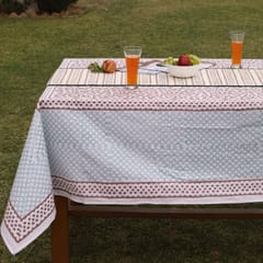 Contemporary Brown and White Table-Cover