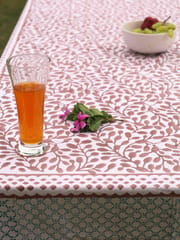 Contemporary Brown and White Table-Cover