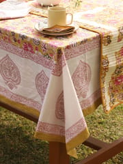 Ethnic Ochre 6-seater Dining Table Cover