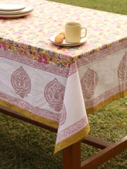 Ethnic Ochre 6-seater Dining Table Cover