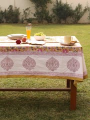 Ethnic Ochre 6-seater Dining Table Cover