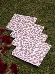 Brown Organic Cotton Dinner Napkins Set