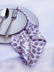 Brown Organic Cotton Dinner Napkins Set