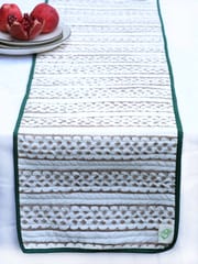 Artisanal  Table Runner - Green & Brown