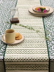 Artisanal  Table Runner - Green & Brown