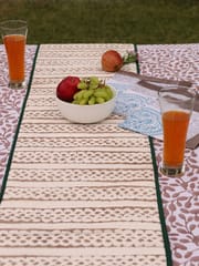 Artisanal  Table Runner - Green & Brown