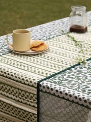 Artisanal  Table Runner - Green & Brown