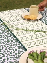 Artisanal  Table Runner - Green & Brown