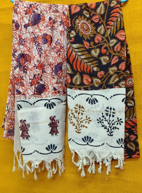 Combo Kalamkari Zari Cotton Dupatta 01