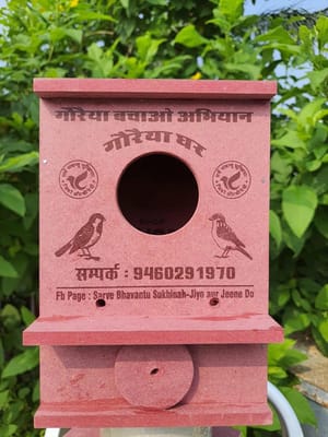 Bird House for Sparrow with Mounting Hook and Air Ventilation | Waterproof & Eco-Friendly