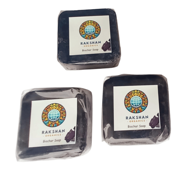 Rakshan Organics Ultra Clear Biochar Soap, 50gram each (Pack of 3)