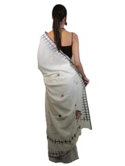 Tisser Tant Jamdani Handwooven Saree with Attached Blouse Piece