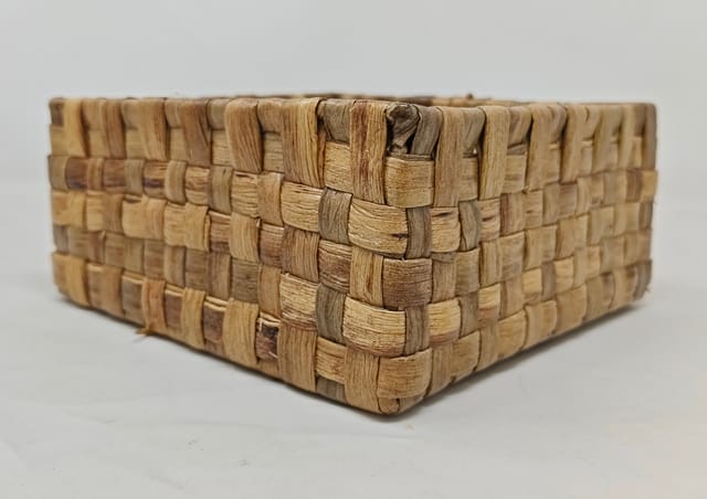 Water Hyacinth Square Box (Narrow Weave)